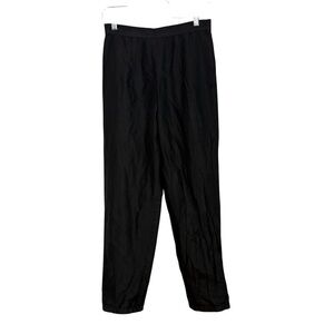 Marissa Mone’ Sleek Black Skinny Silk Pants with Formal Appeal Size 10